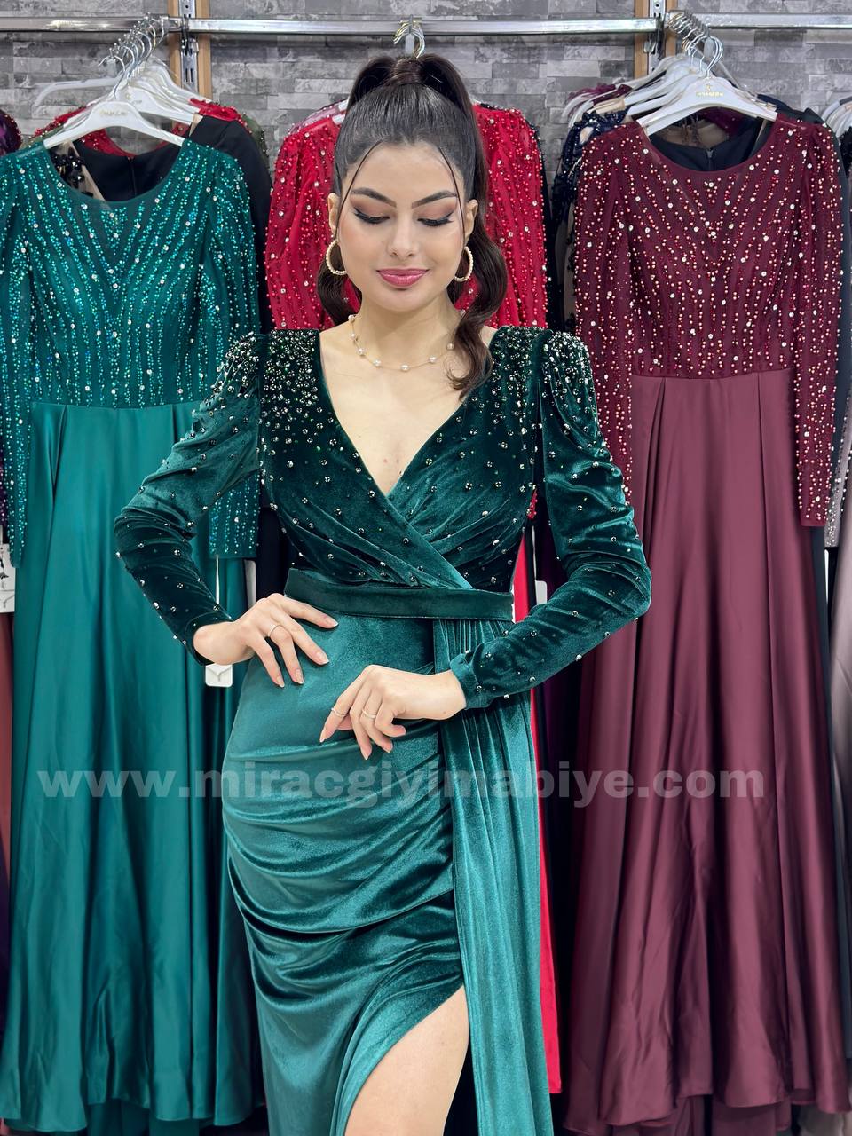 Cindirella Evening Dress Emerald Green